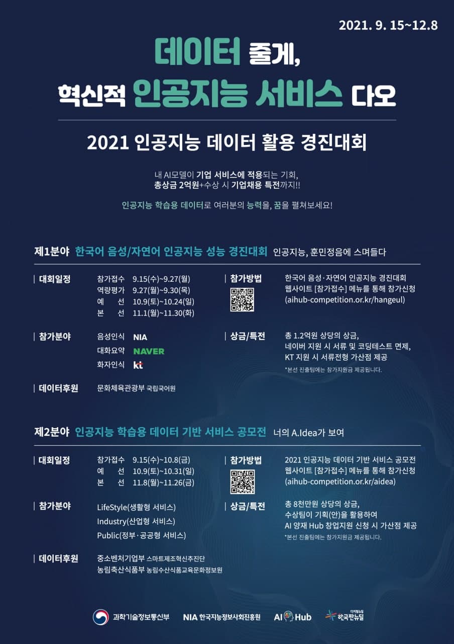 2021 인공지능 데이터 활용 경진대회 포스터(최종)